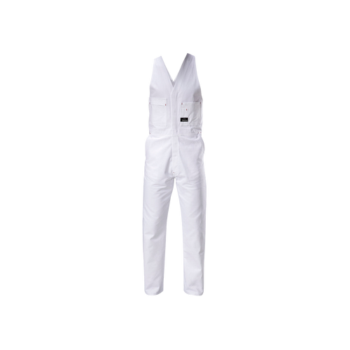 Hard Yakka Men's Foundations Tradesman Cotton Drill Action Back Overall - White - Overalls