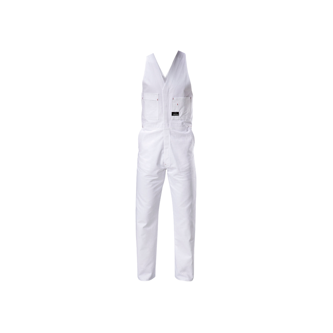 Hard Yakka Men's Foundations Tradesman Cotton Drill Action Back Overall - White - Overalls