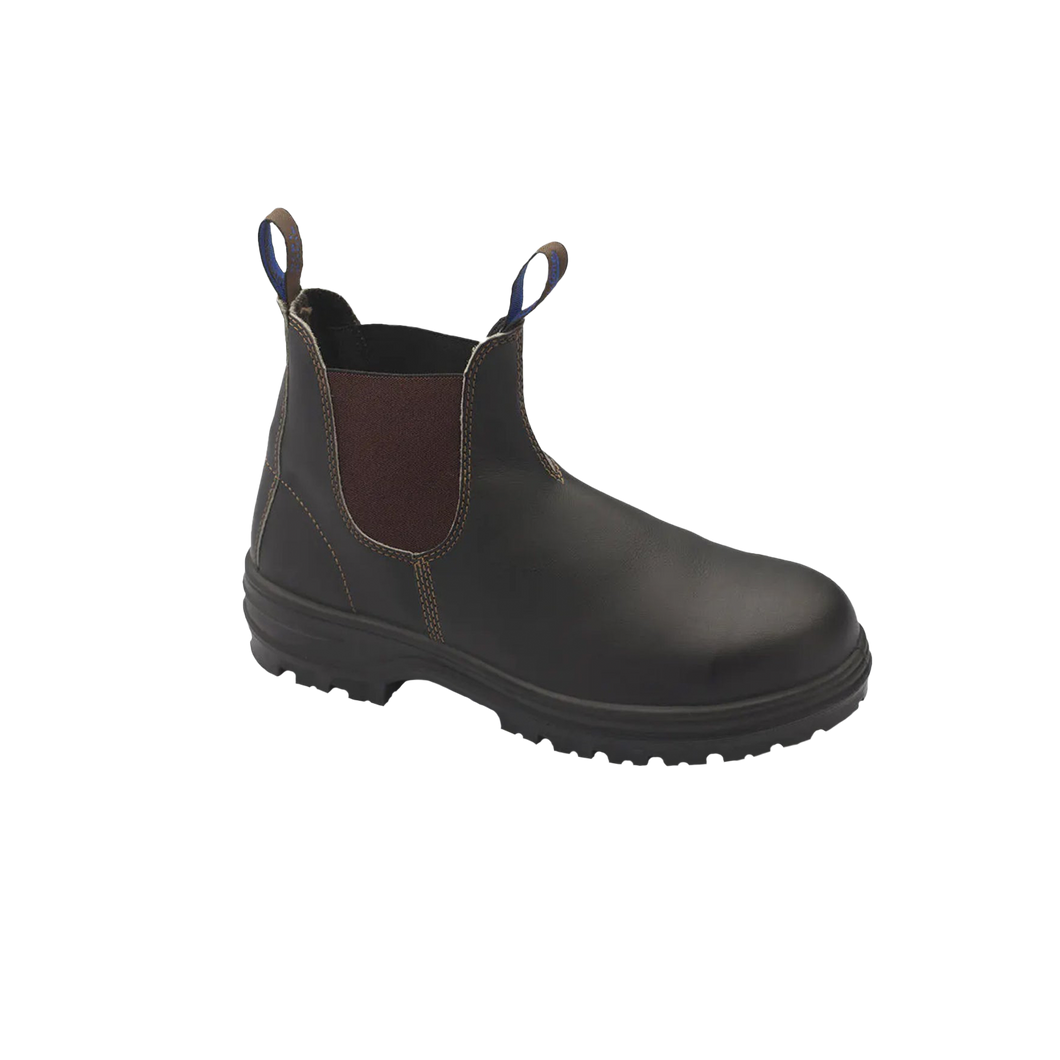 Blundstone Men's 140 Elastic Sided Safety Boots - Brown - Safety Footwear