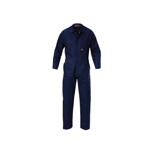 Hard Yakka Men's Foundations Cotton Drill Coverall - Navy - Overalls