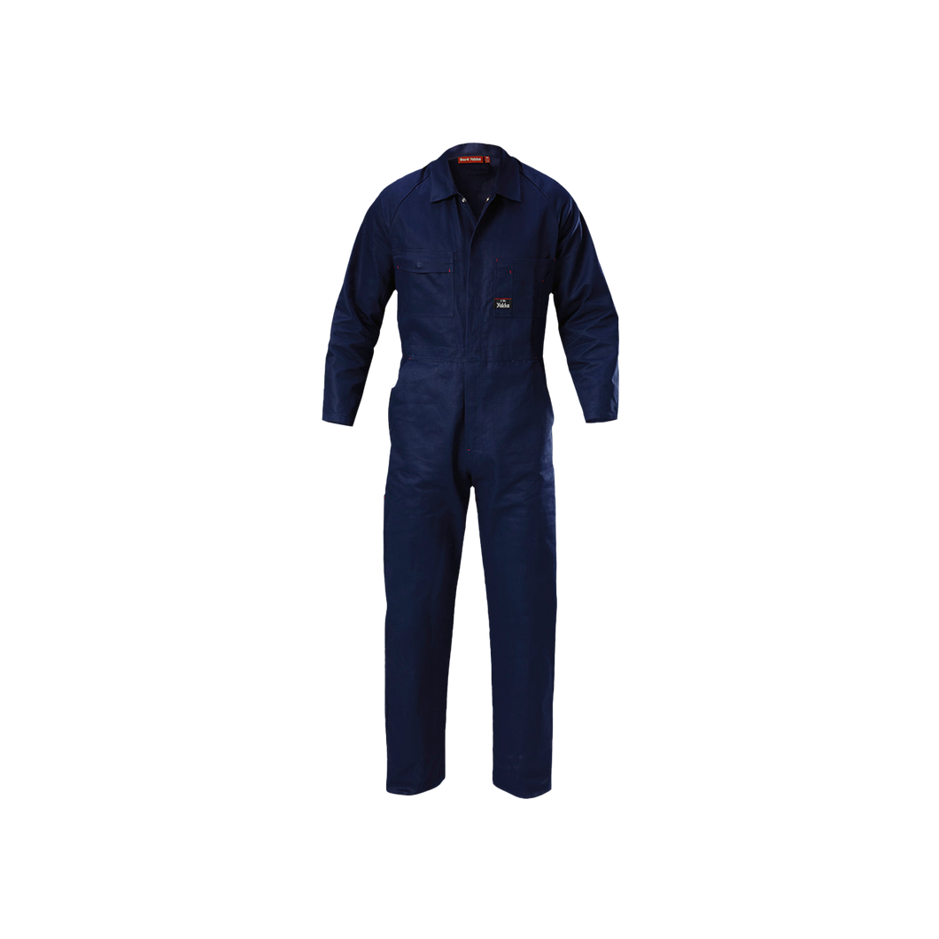 Hard Yakka Men's Foundations Cotton Drill Coverall - Navy - Overalls