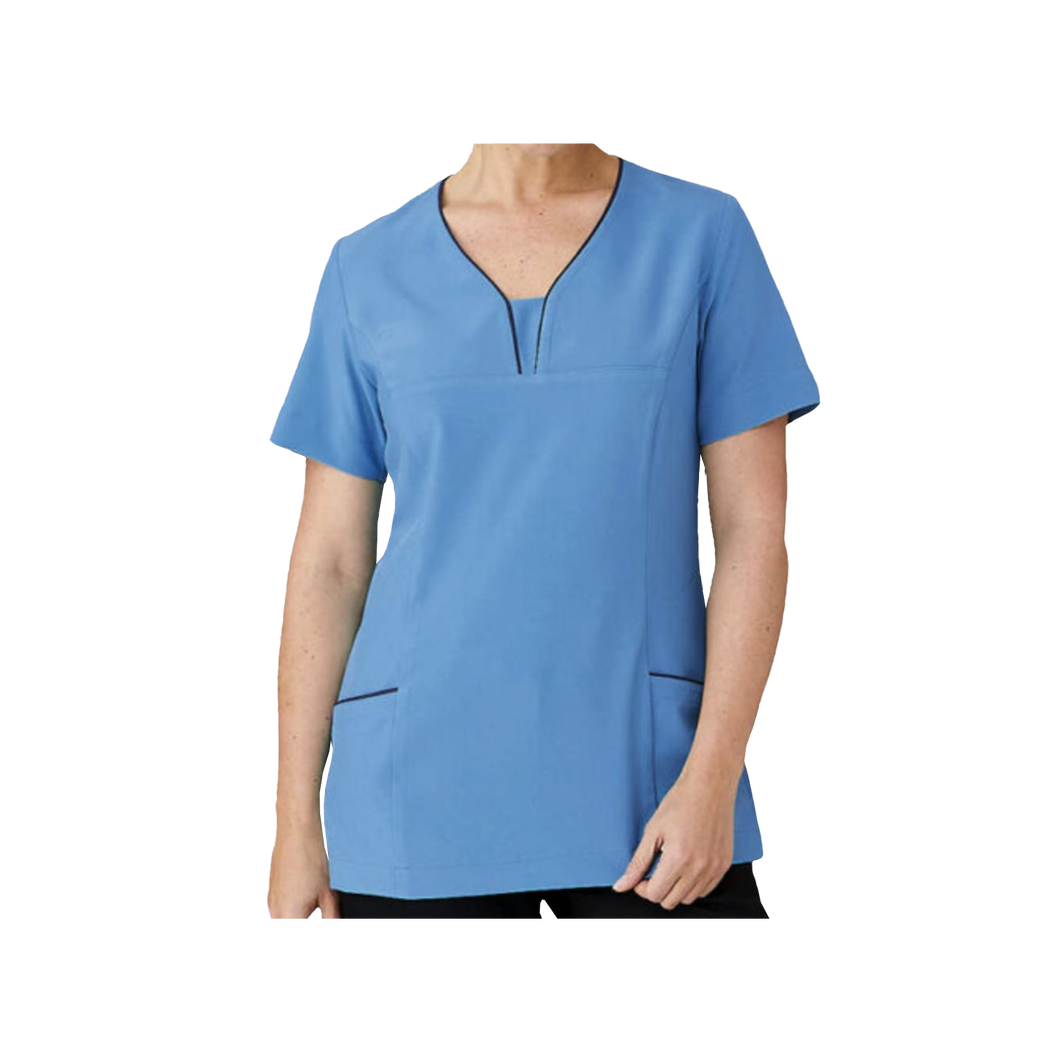 City Collection Women's 4-Way Stretch Tunic - Blue - Tunics