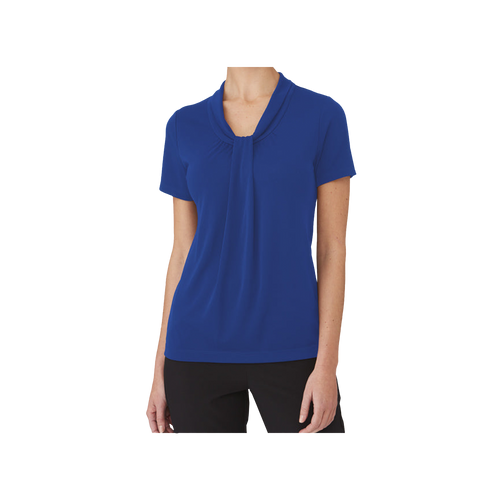 City Collection Women's Pippa Knit Short Sleeve - Cobalt - Shirts