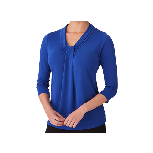 City Collection Women's Pippa Knit 3/4 Sleeve - Cobalt - Shirts