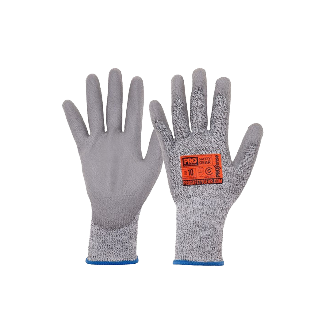 Pro Choice Unisex Prosense C5 Cut 5 With PU Palm Glove - Grey - Hand Protection