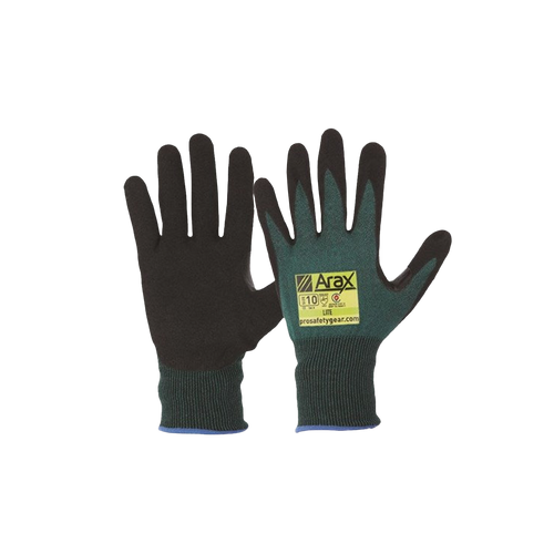 Pro Choice Unisex Arax Green Nitrile Sand Dip Palm Glove - Green - Hand Protection