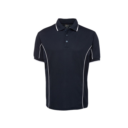 JB's Wear Men's Piping Polo - Navy/White - Polos