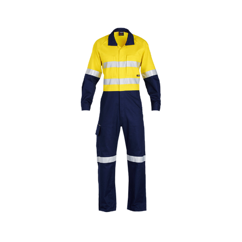 KingGee Men's Workcool 2 Reflective Spliced Combination Overall - Yellow/Navy - Overalls