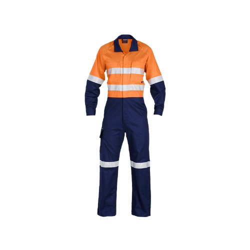 KingGee Men's Workcool 2 Reflective Spliced Combination Overall - Orange/Navy - Overalls