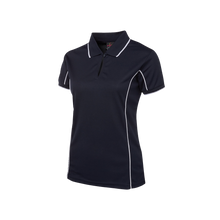 Load image into Gallery viewer, JB&#39;s Wear Women&#39;s Piping Polo - Navy/White - Polos
