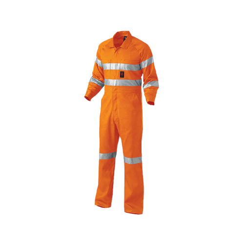 KingGee Men's Summerweight Drill Reflective Combination Overall - Orange - Overalls