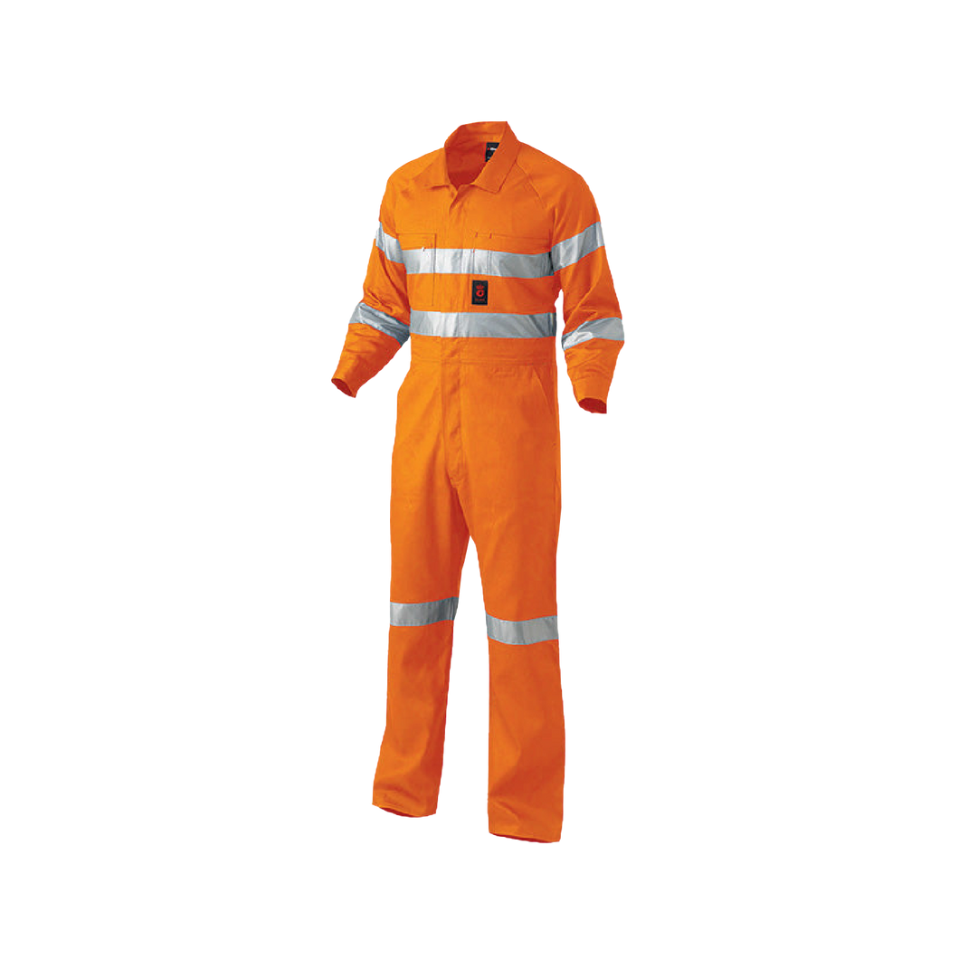 KingGee Men's Summerweight Drill Reflective Combination Overall - Orange - Overalls