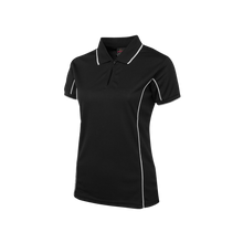 Load image into Gallery viewer, JB&#39;s Wear Women&#39;s Piping Polo - Black/White - Polos
