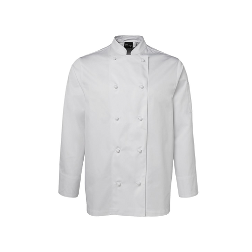 JB's Wear Unisex Long Sleeve Unisex Chefs Jacket - White - Chefwear