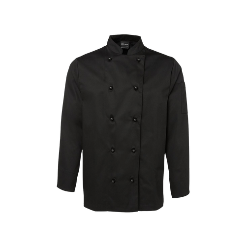 JB's Wear Unisex Long Sleeve Unisex Chefs Jacket - Black - Chefwear