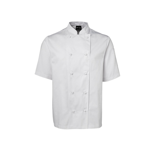 JB's Wear Unisex Short Sleeve Unisex Chefs Jacket - White - Chefwear