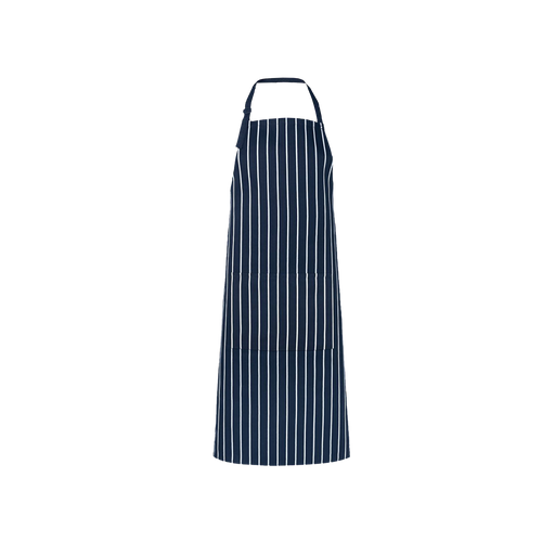 JB's Wear Unisex Striped Bib Apron - Navy/White - Aprons