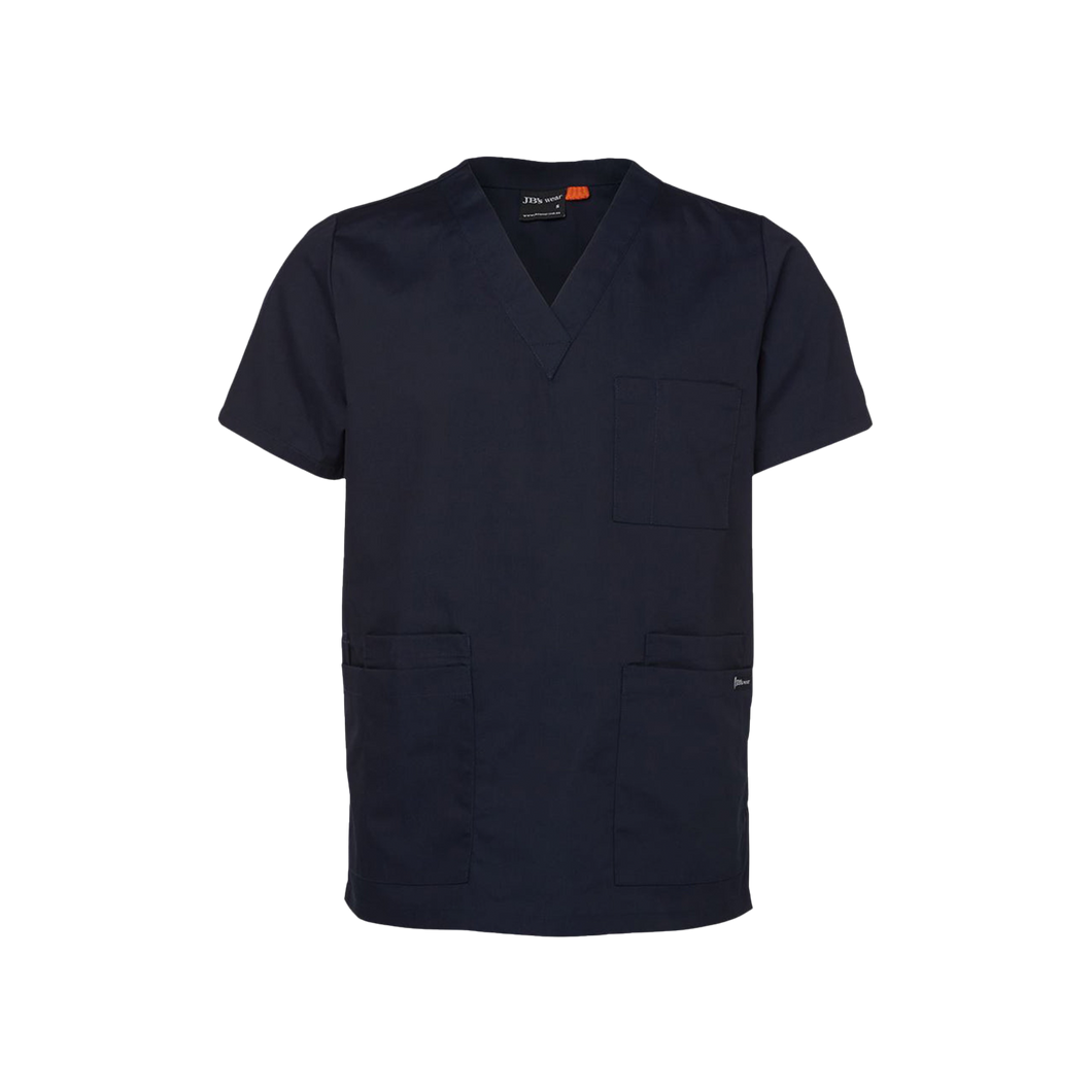 JB's Wear Unisex Unisex Scrubs Top - Navy - Scrubs