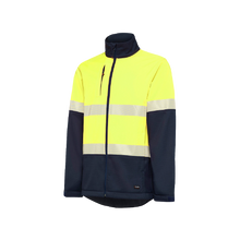 Load image into Gallery viewer, KingGee Men&#39;s Hi Vis Softshell Jacket - Yellow/Navy - Jackets
