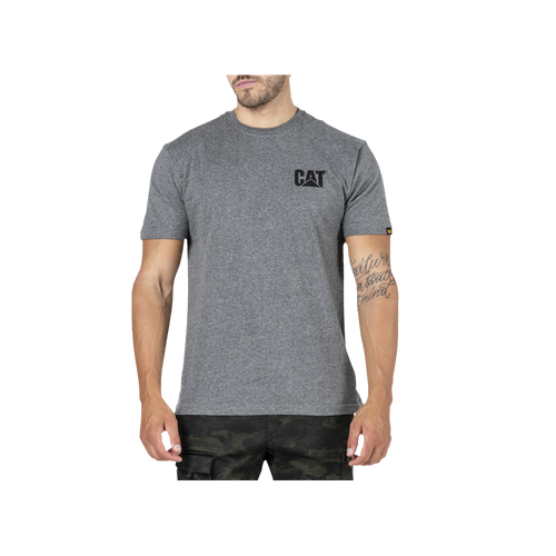 CAT Men's Trademark Logo Tee - Dark Heather Grey - Tees