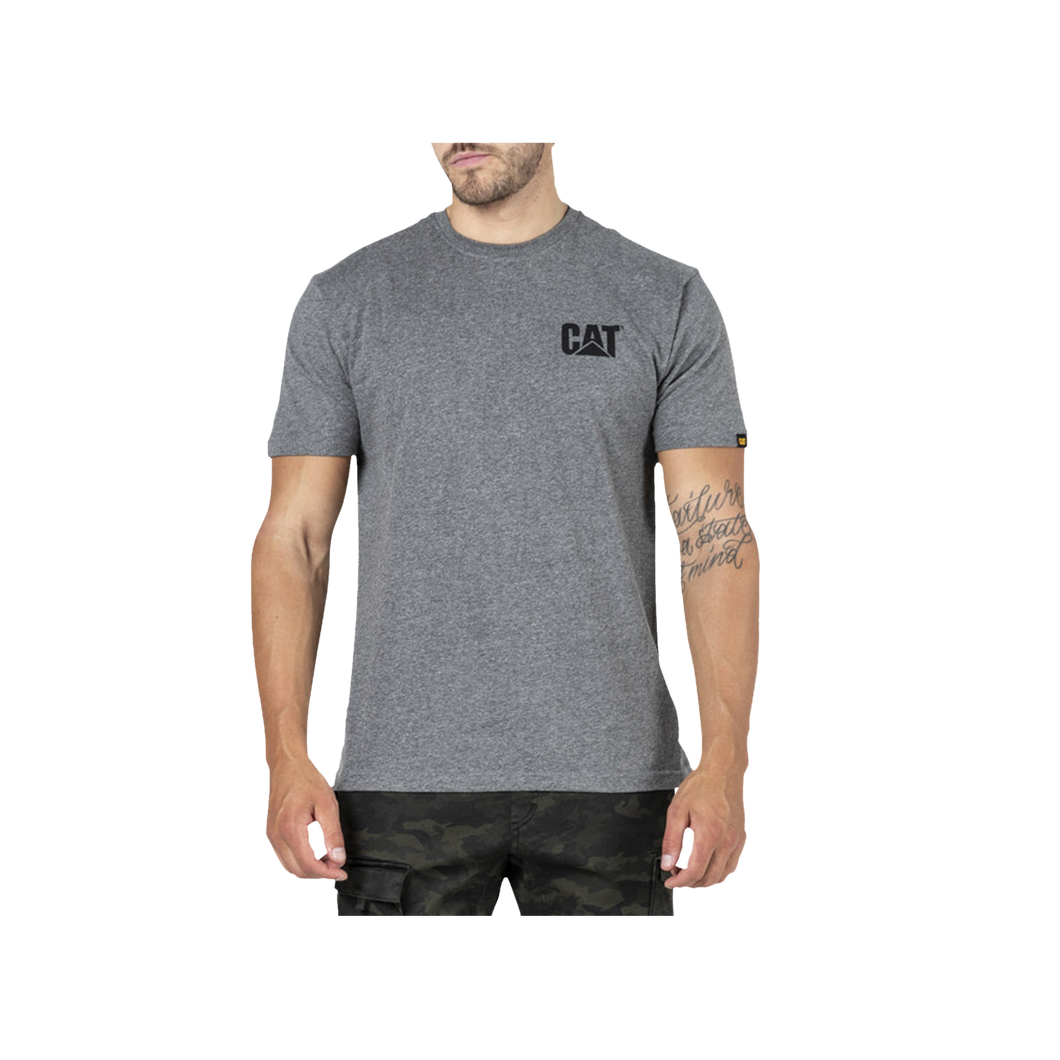 CAT Men's Trademark Logo Tee - Dark Heather Grey - Tees