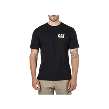 Load image into Gallery viewer, CAT Men&#39;s Trademark Logo Tee - Black - Tees
