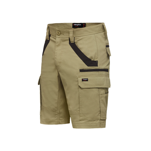 KingGee Men's Tradies Utility Cargo Shorts - Khaki - Shorts