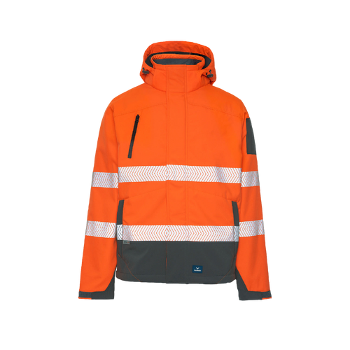 Rainbird Men's Jones Softshell Coat - Orange/Charcoal - Jackets