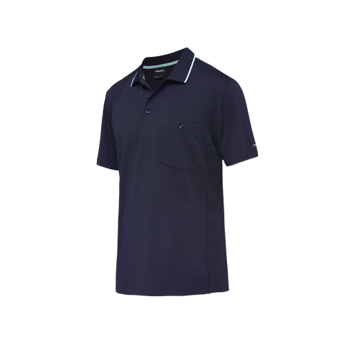 KingGee Men's Workcool Hyperfreeze Short Sleeve Polo - Navy - Polos