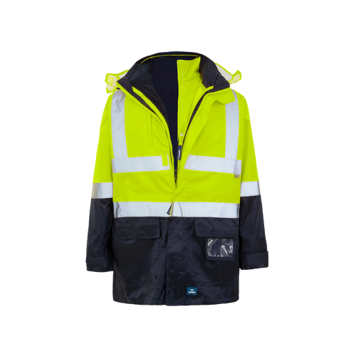 Rainbird Men's 4-in-1 Utility Jacket & Vest - Yellow/Navy - Jackets