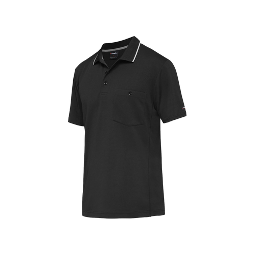 KingGee Men's Workcool Hyperfreeze Short Sleeve Polo - Black - Polos