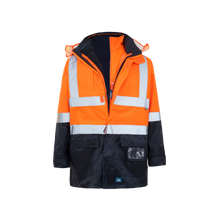 Load image into Gallery viewer, Rainbird Men&#39;s 4-in-1 Utility Jacket &amp; Vest - Orange/Navy - Jackets
