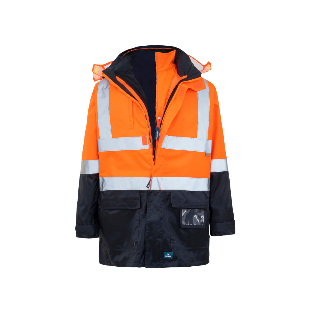 Rainbird Men's 4-in-1 Utility Jacket & Vest - Orange/Navy - Jackets