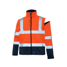 Load image into Gallery viewer, Rainbird Men&#39;s Landy Softshell Jacket - Orange/Navy - Jackets
