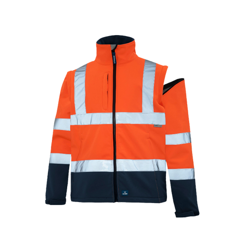 Rainbird Men's Landy Softshell Jacket - Orange/Navy - Jackets