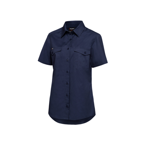 KingGee Women's Workcool 2 Short Sleeve Shirt - Navy - Shirts