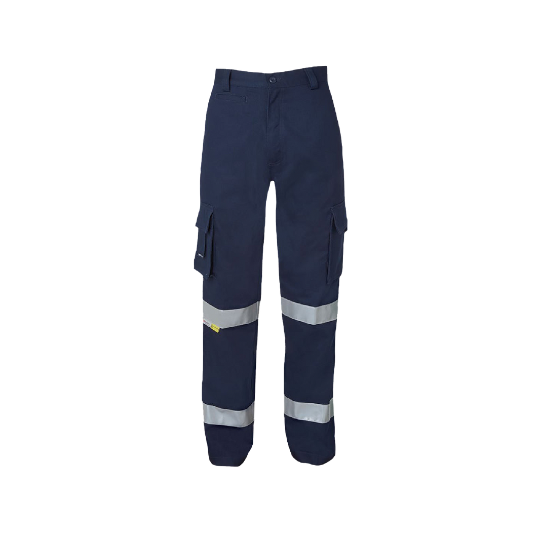 JB's Wear Men's Mercerised Multi Pocket Pants with Reflective Tape - Navy - Pants