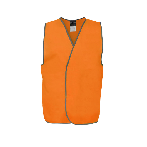 JB's Wear Men's Hi Vis Safety Vest - Orange - Vests