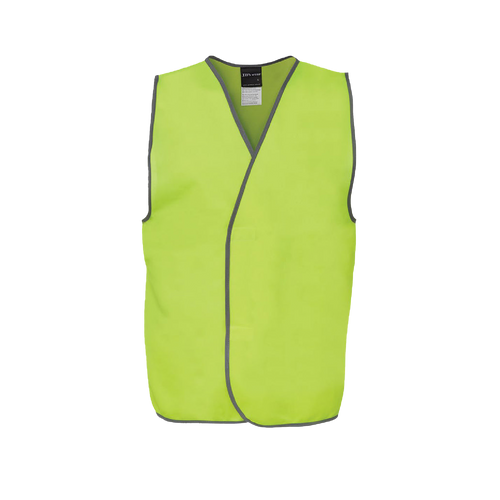 JB's Wear Men's Hi Vis Safety Vest - Lime - Vests