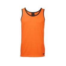 Load image into Gallery viewer, JB&#39;s Wear Men&#39;s Hi Vis Contrast Singlet - Orange/Navy - Singlet
