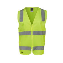 Load image into Gallery viewer, JB&#39;s Wear Men&#39;s Hi Vis Taped Zip Safety Vest - Lime - Vests
