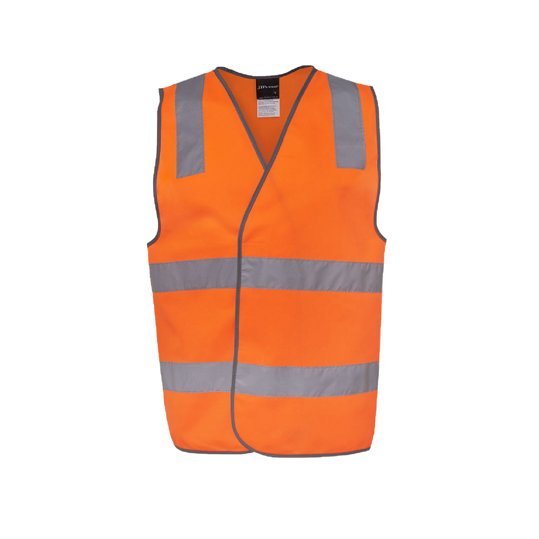 JB's Wear Men's Hi Vis Taped Safety Vest - Orange - Vests