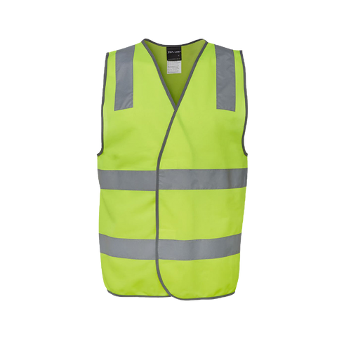 JB's Wear Men's Hi Vis Taped Safety Vest - Lime - Vests