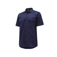 Load image into Gallery viewer, KingGee Men&#39;s Workcool 2 Short Sleeve Shirt - Navy - Shirts
