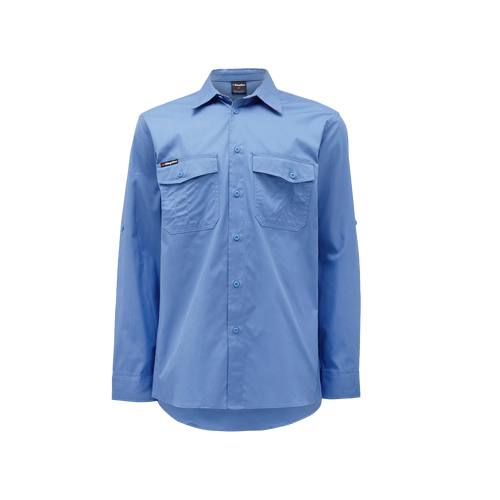 KingGee Men's Workcool 2 Long Sleeve Shirt - Sky - Shirts