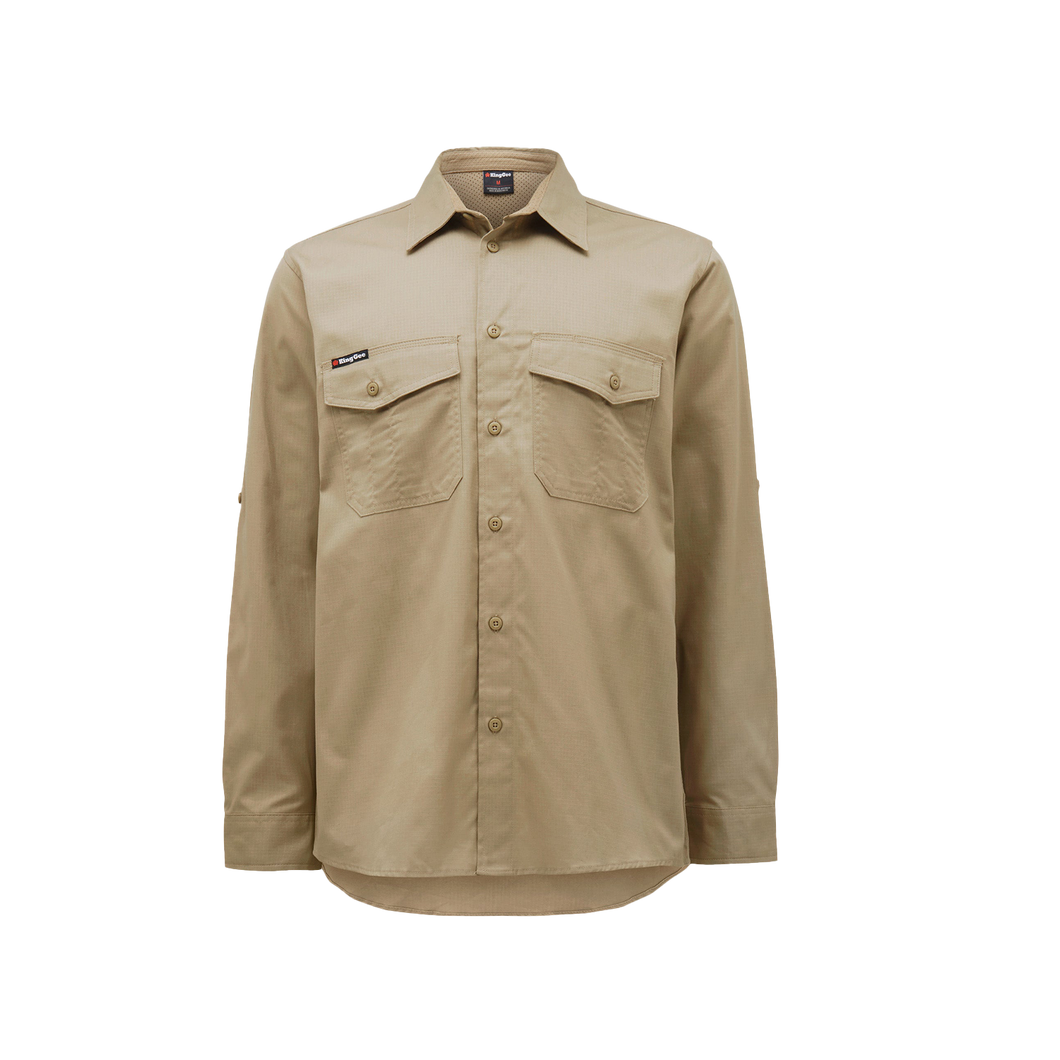 KingGee Men's Workcool 2 Long Sleeve Shirt - Khaki - Shirts