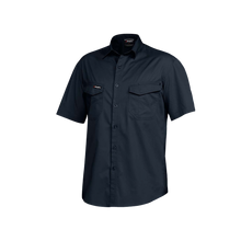 Load image into Gallery viewer, KingGee Men&#39;s Tradies Short Sleeve Shirt - Oiled Navy - Shirts
