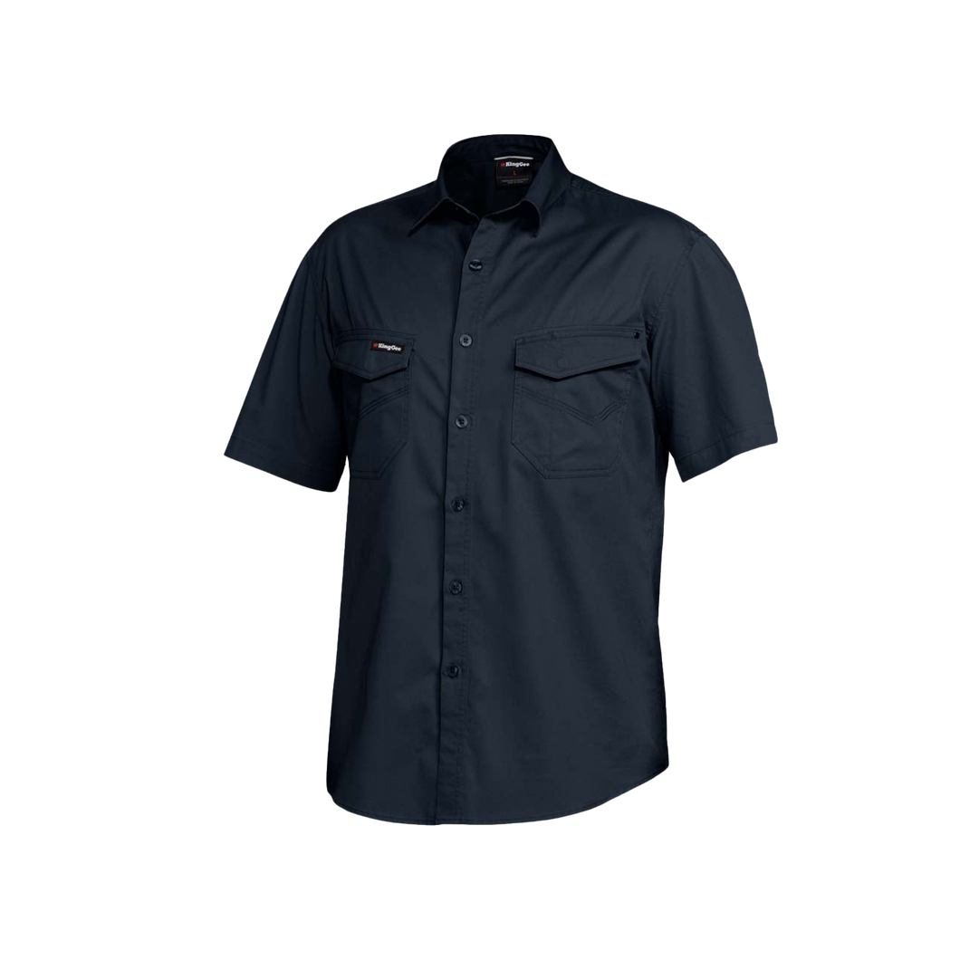 KingGee Men's Tradies Short Sleeve Shirt - Oiled Navy - Shirts