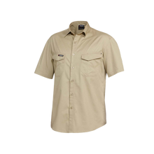 Load image into Gallery viewer, KingGee Men&#39;s Tradies Short Sleeve Shirt - Khaki - Shirts
