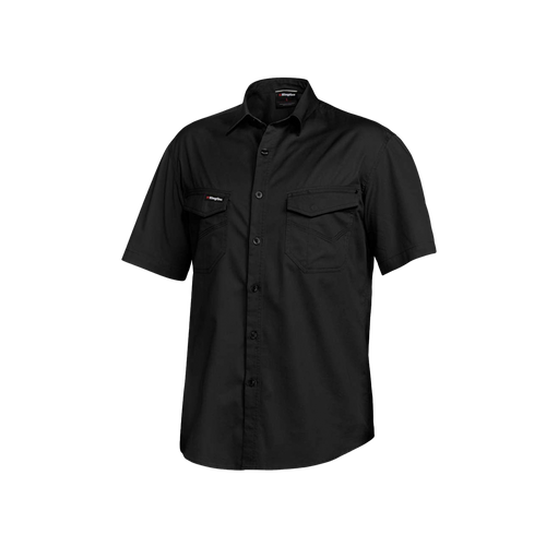 KingGee Men's Tradies Short Sleeve Shirt - Black - Shirts